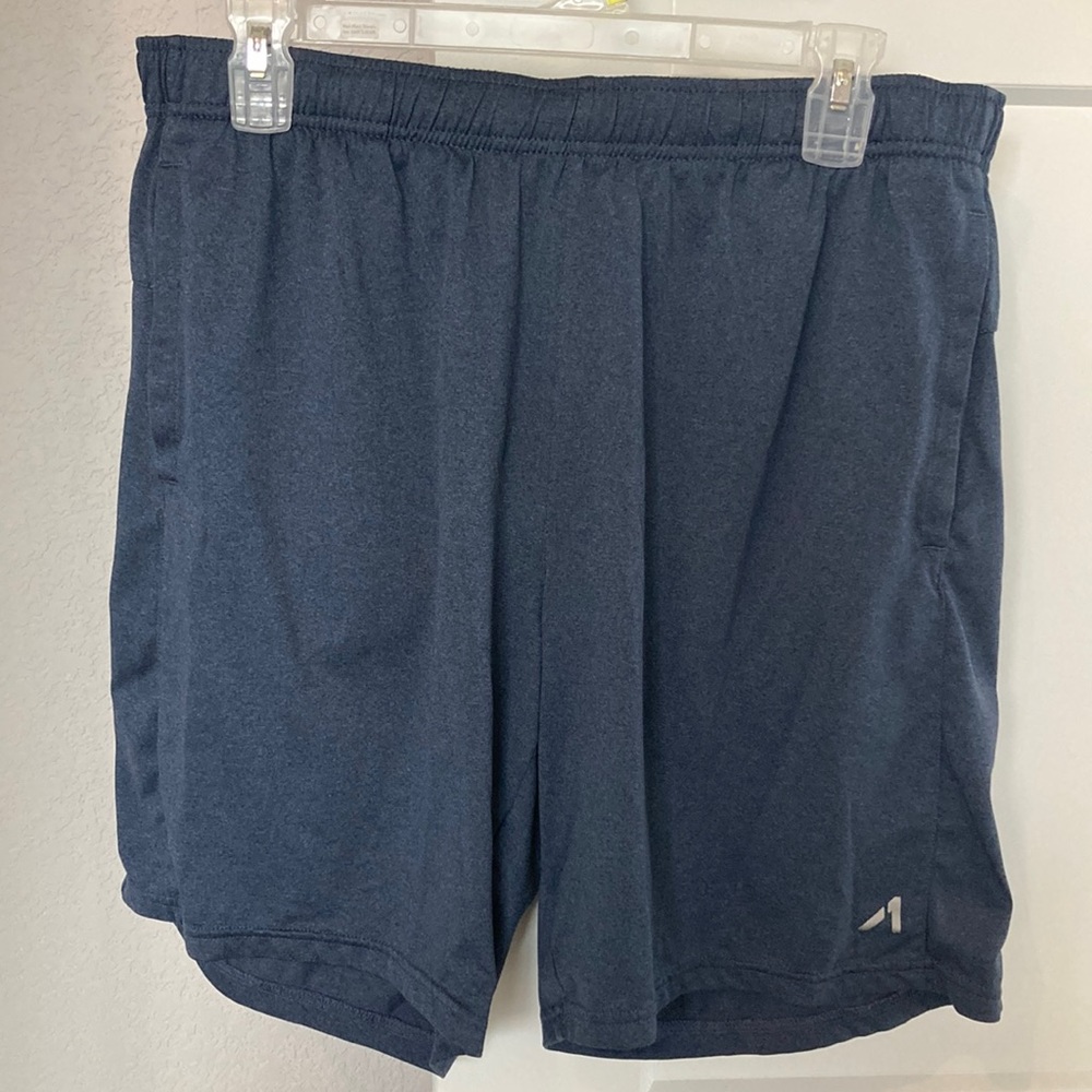 Men’s AL1VE / Alive Qwick-Dry Workout Shorts XL Blue Heather